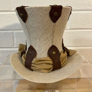 Handmade steampunk Victorian mini top hat